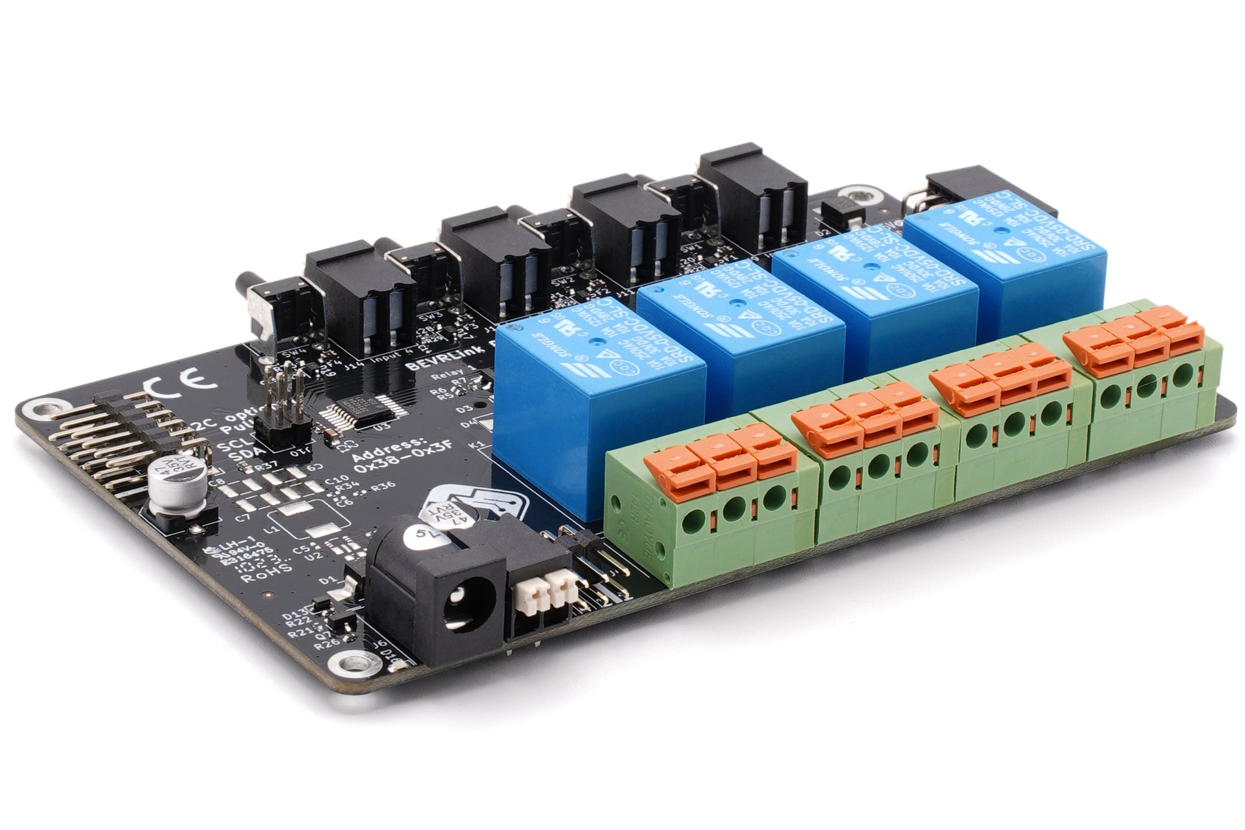 BEVRLINK 4 Channel Relay with 4 manual test buttons 5V