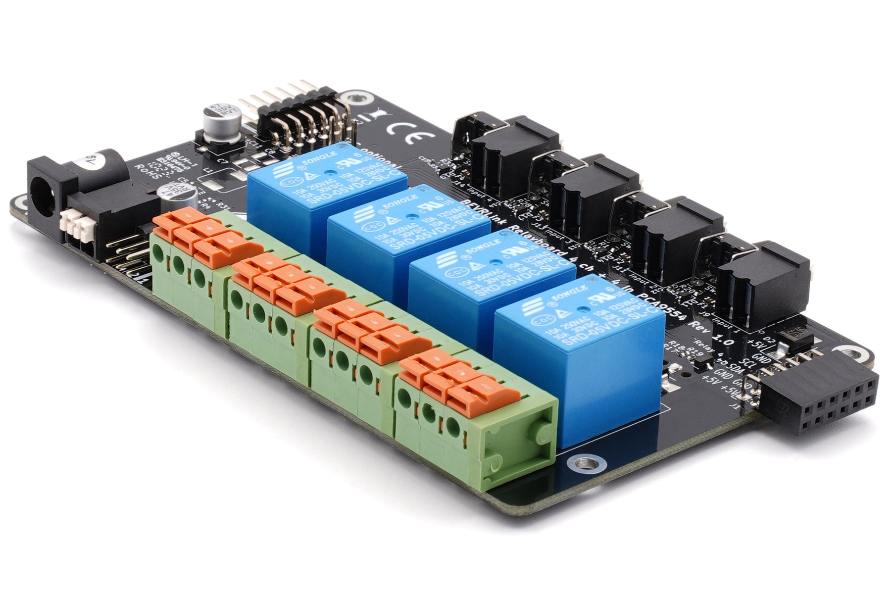 BEVRLINK 4 Channel Relay with 4 manual test buttons 5V