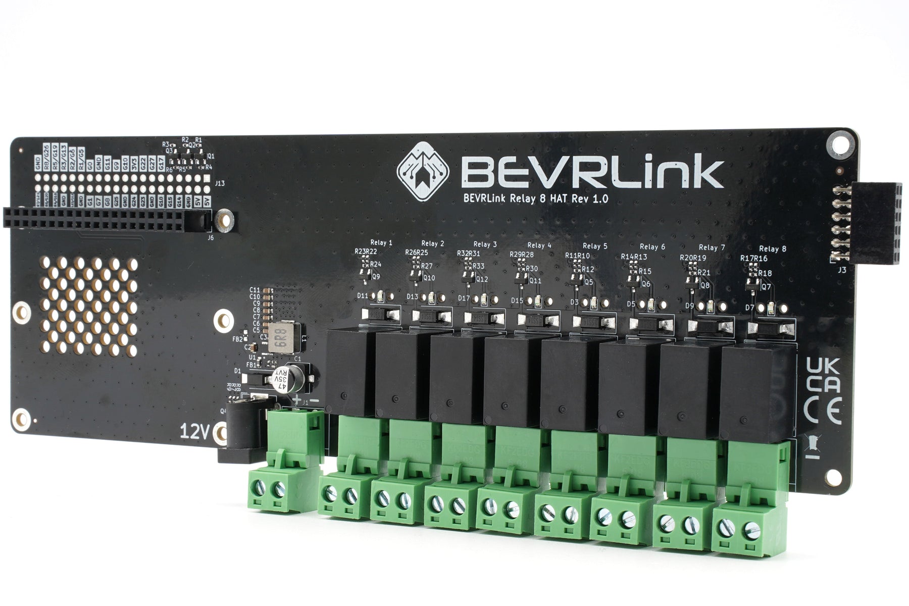 BEVRLink Raspberry Pi 5 - 8 Channel Relay Module