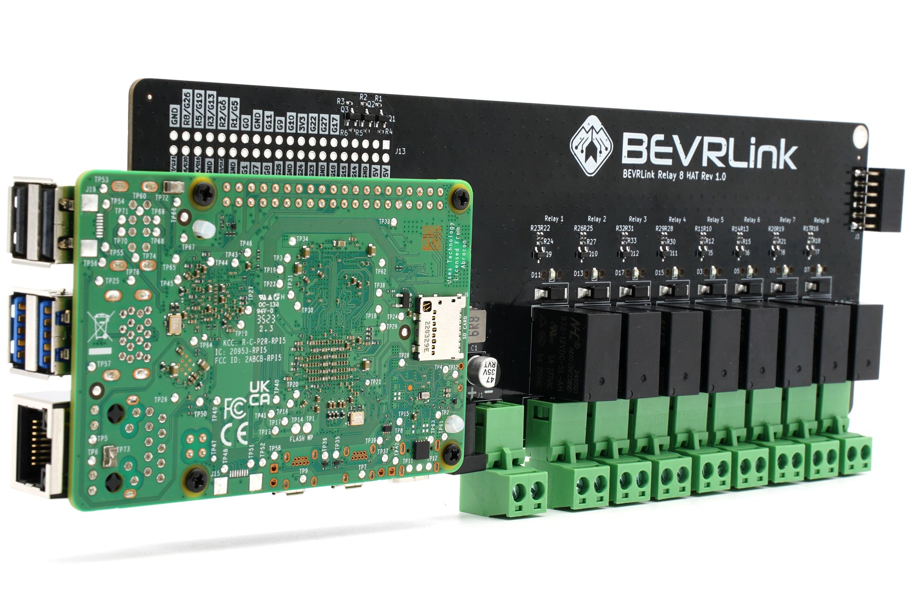 BEVRLink Raspberry Pi 5 - 8 Channel Relay Module